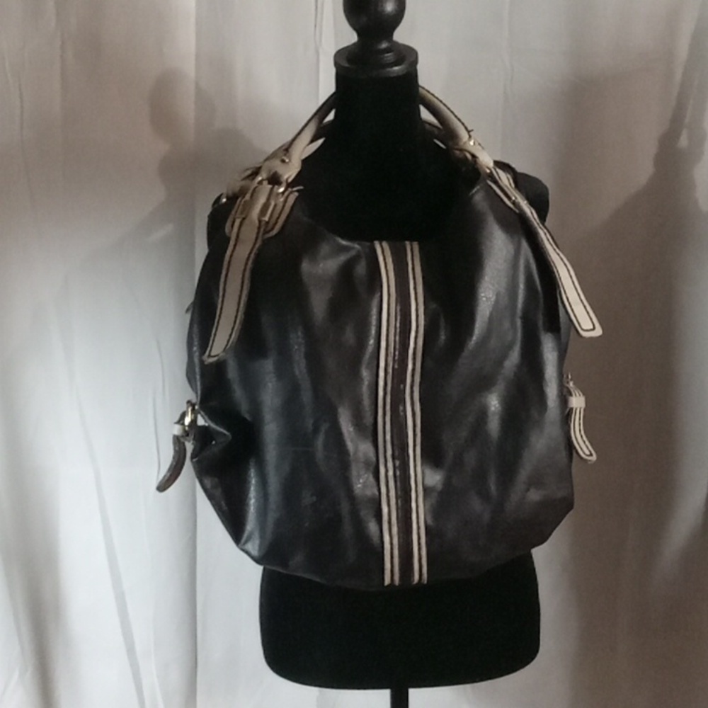 Black Rivet Hobo Style Bag